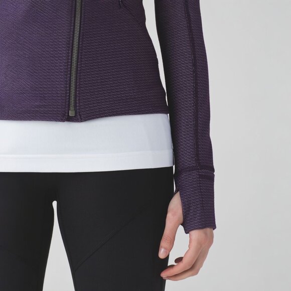 LULULEMON PRECISION JACKET IN CHAIN LINK LILAC DEEP ZINFANDEL SIZE 6 - Picture 6 of 10